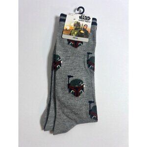 Disney Star Wars The Book of Boba Fett Crew Socks 1 Pair Size 6.5 - 12 Brand New